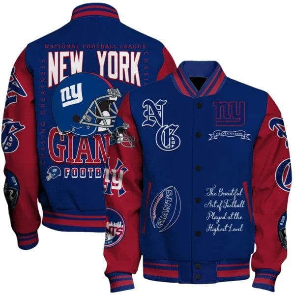 New York Giants National Football Conference Unisex Varsity Jacket AMCVJK000020
