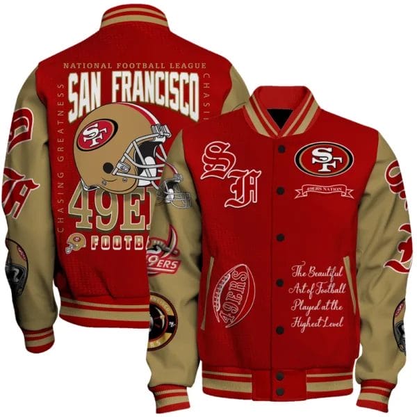 San Francisco 49ers National Football Conference Unisex Varsity Jacket AMCVJK000026