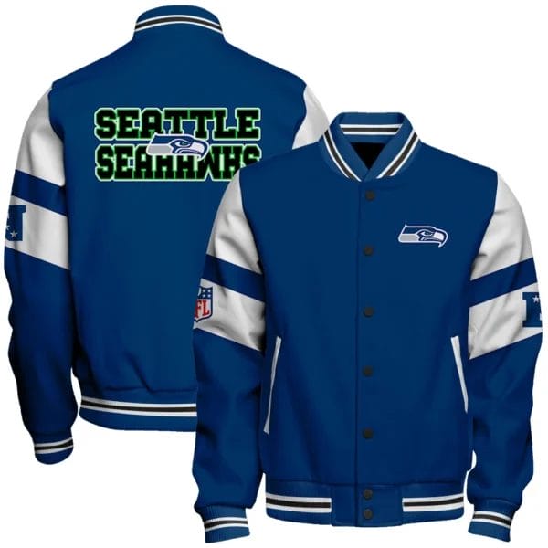 Seattle Seahawks National Football Conference Unisex Varsity Jacket AMCVJK000027