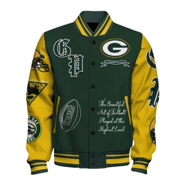 Green Bay Packers National Football Conference Unisex Varsity Jacket AMCVJK000010 - Image 2