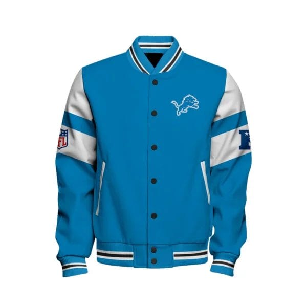 Detroit Lions National Football Conference Unisex Varsity Jacket AMCVJK000005 - Image 2