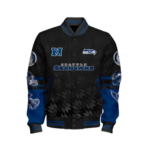 Seattle Seahawks National Football Conference Unisex Varsity Jacket AMCVJK000028 - Image 2