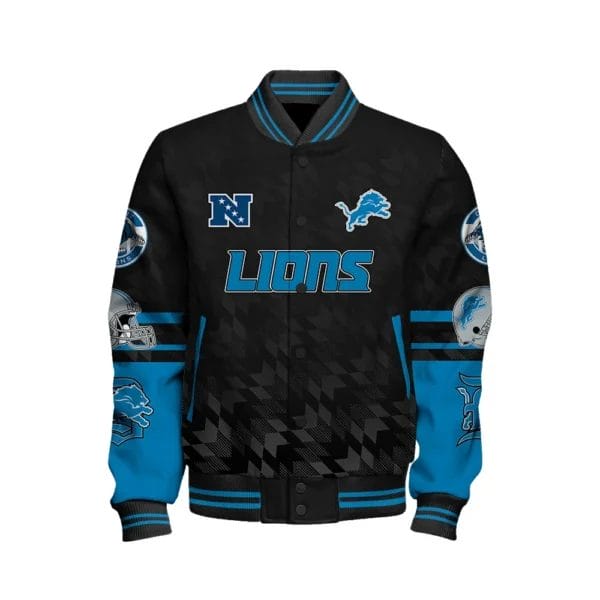 Detroit Lions National Football Conference Unisex Varsity Jacket AMCVJK000006 - Image 2