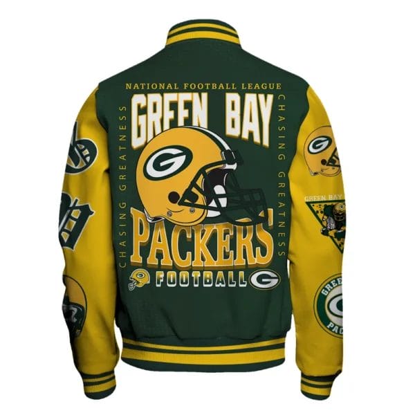 Green Bay Packers National Football Conference Unisex Varsity Jacket AMCVJK000010 - Image 3