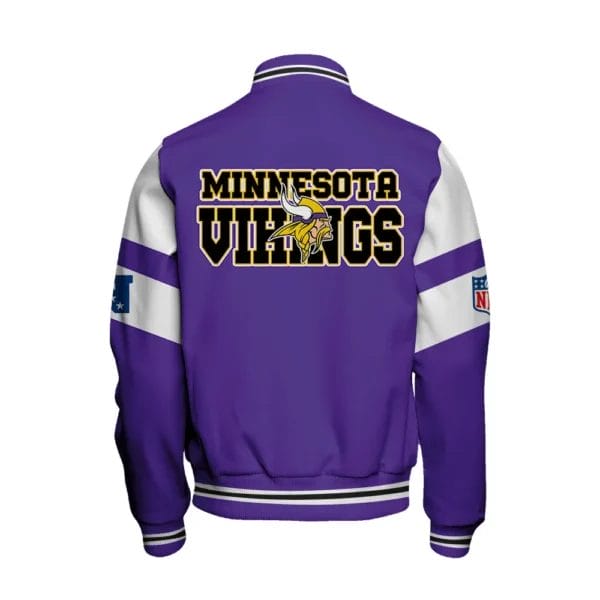 Minnesota Vikings National Football Conference Unisex Varsity Jacket AMCVJK000014 - Image 3