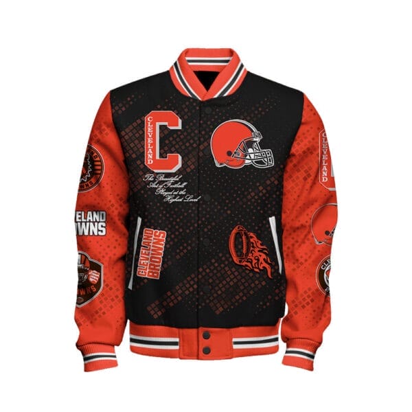 Cleveland Browns National Football Conference Unisex Varsity Jacket AMCVJK000062 - Image 2