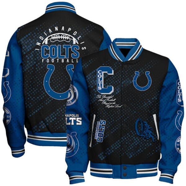 Indianapolis Colts National Football Conference Unisex Varsity Jacket AMCVJK000063