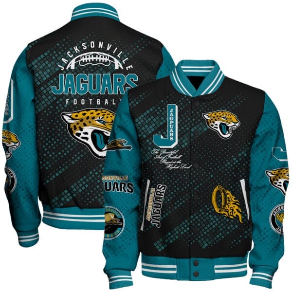 Jacksonville Jaguars National Football Conference Unisex Varsity Jacket AMCVJK000070