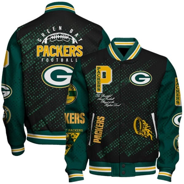 Green Bay Packers National Football Conference Unisex Varsity Jacket AMCVJK000075