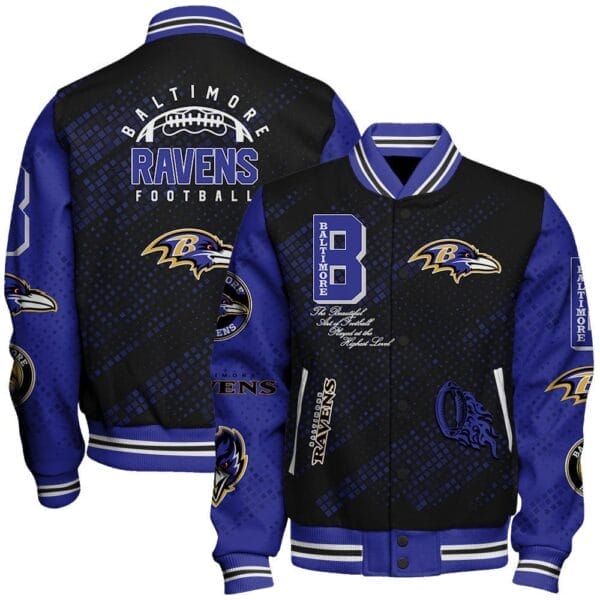 Baltimore Ravens National Football Conference Unisex Varsity Jacket AMCVJK000080
