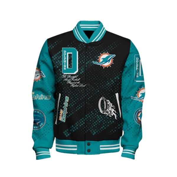 Miami Dolphins National Football Conference Unisex Varsity Jacket AMCVJK000078 - Image 2