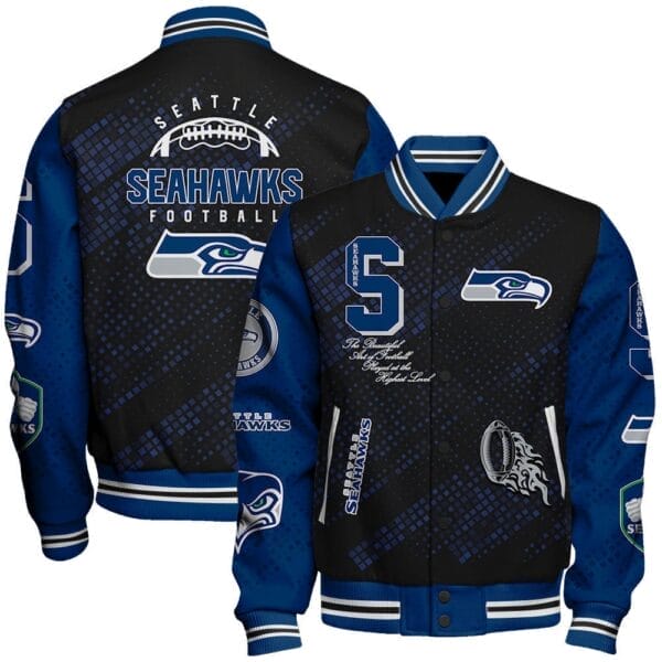 Seattle Seahawks National Football Conference Unisex Varsity Jacket AMCVJK000076