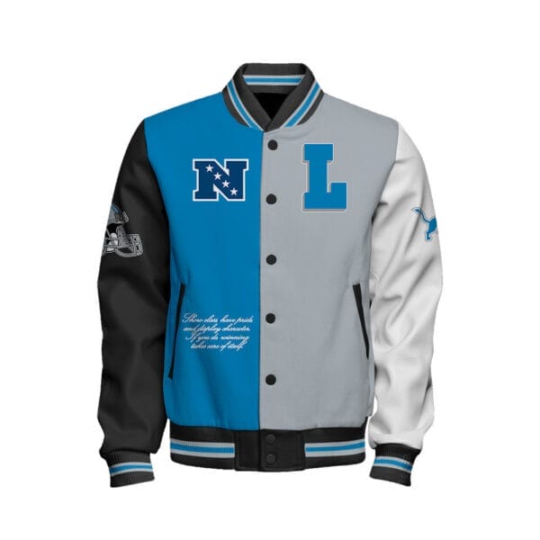 Detroit Lions National Football Conference Unisex Varsity Jacket AMCVJK000085 - Image 2