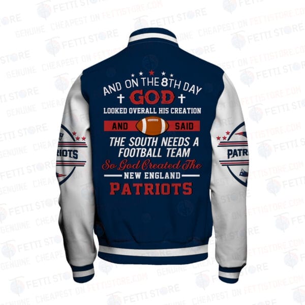New England Patriots National Football Conference Unisex Varsity Jacket AMCVJK000092 - Image 3