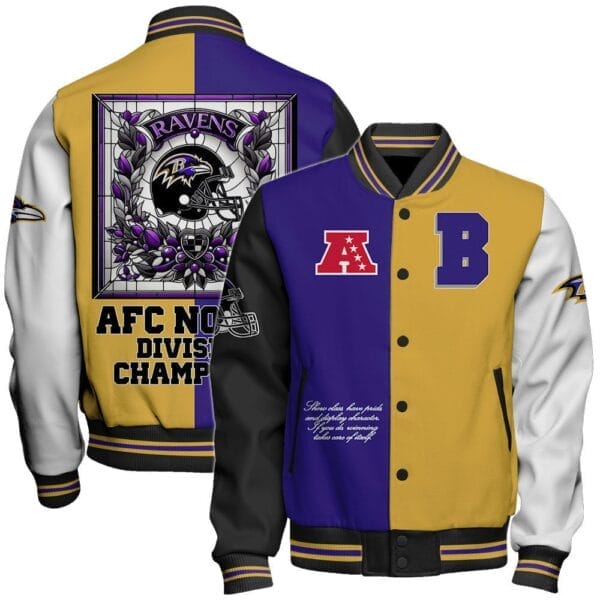 Baltimore Ravens National Football Conference Unisex Varsity Jacket AMCVJK000094
