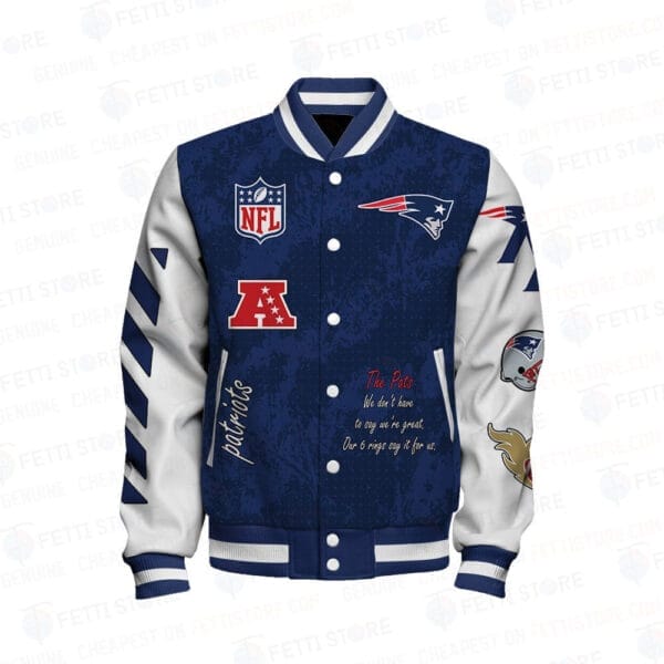 New England Patriots  National Football Conference Unisex Varsity Jacket AMCVJK000097 - Image 2