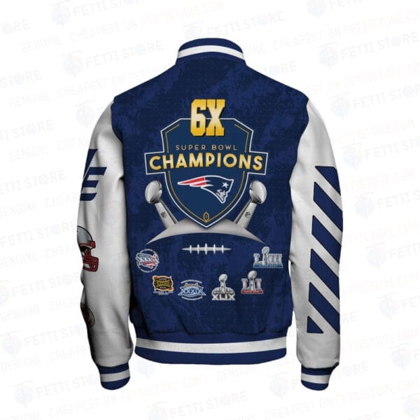 New England Patriots  National Football Conference Unisex Varsity Jacket AMCVJK000097 - Image 3