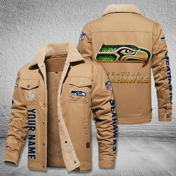 Seattle Seahawks New Personalized Winter Fleece Bomber Jacket AMCWFBJ000040 - Image 2