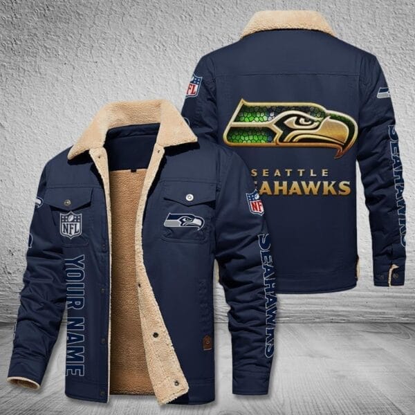 Seattle Seahawks New Personalized Winter Fleece Bomber Jacket AMCWFBJ000040 - Image 4