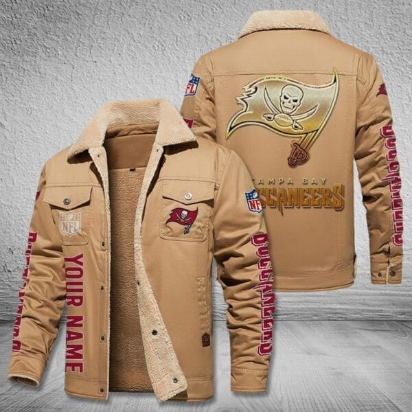 Tampa Bay Buccaneers New Personalized Winter Fleece Bomber Jacket AMCWFBJ000051 - Image 2