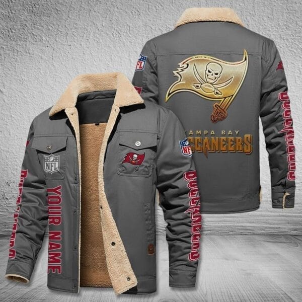 Tampa Bay Buccaneers New Personalized Winter Fleece Bomber Jacket AMCWFBJ000051 - Image 3