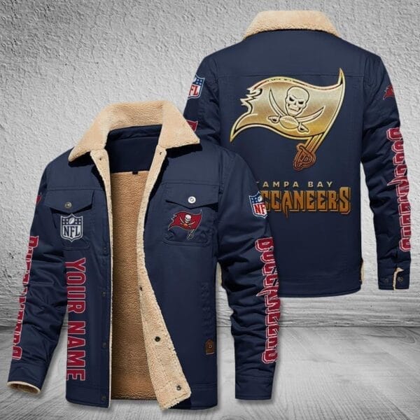 Tampa Bay Buccaneers New Personalized Winter Fleece Bomber Jacket AMCWFBJ000051 - Image 4