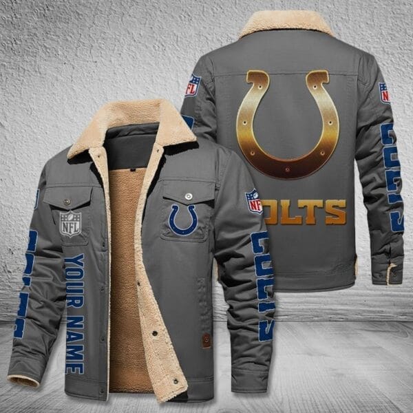 Indianapolis Colts New Personalized Winter Fleece Bomber Jacket AMCWFBJ000042 - Image 3