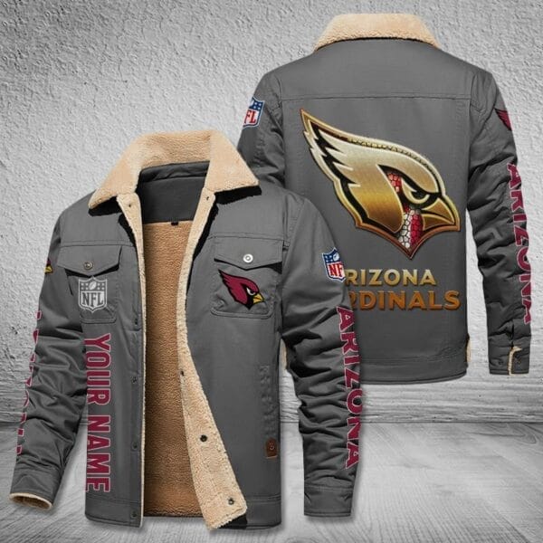 Arizona Cardinals New Personalized Winter Fleece Bomber Jacket AMCWFBJ000030 - Image 3