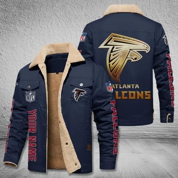 Atlanta Falcons New Personalized Winter Fleece Bomber Jacket AMCWFBJ000036 - Image 4