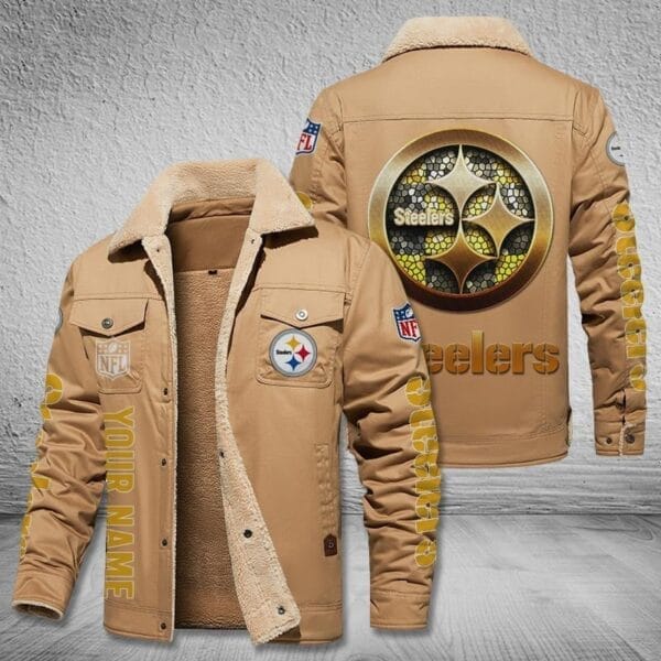 Pittsburgh Steelers New Personalized Winter Fleece Bomber Jacket AMCWFBJ000028 - Image 2