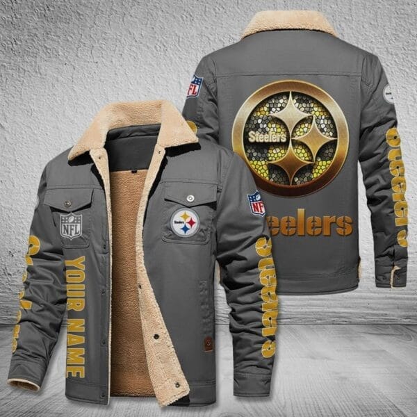 Pittsburgh Steelers New Personalized Winter Fleece Bomber Jacket AMCWFBJ000028 - Image 3