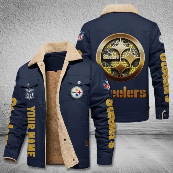 Pittsburgh Steelers New Personalized Winter Fleece Bomber Jacket AMCWFBJ000028 - Image 4