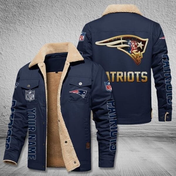 New England Patriots New Personalized Winter Fleece Bomber Jacket AMCWFBJ000041 - Image 4