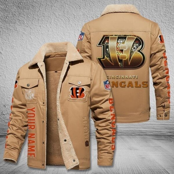 Cincinnati Bengals New Personalized Winter Fleece Bomber Jacket AMCWFBJ000032 - Image 2