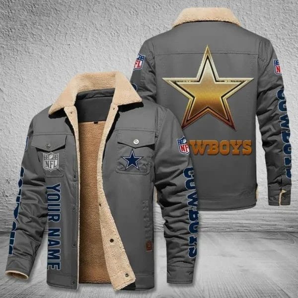 Dallas Cowboys New Personalized Winter Fleece Bomber Jacket AMCWFBJ000035 - Image 3