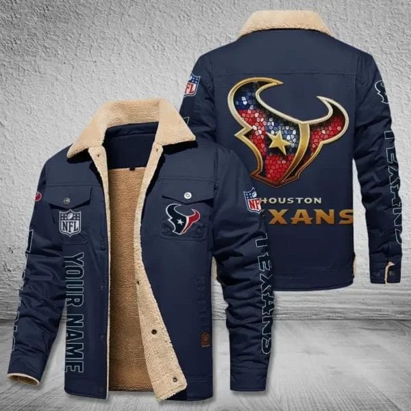 Houston Texans New Personalized Winter Fleece Bomber Jacket AMCWFBJ000045 - Image 4