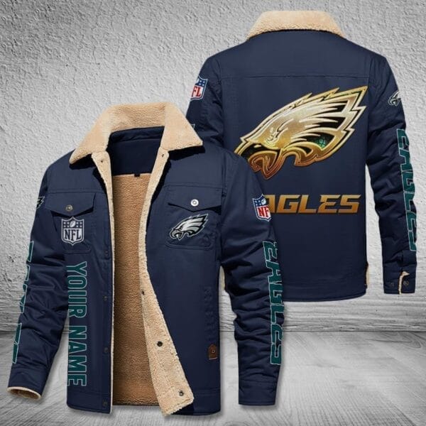 Philadelphia Eagles New Personalized Winter Fleece Bomber Jacket AMCWFBJ000044 - Image 4