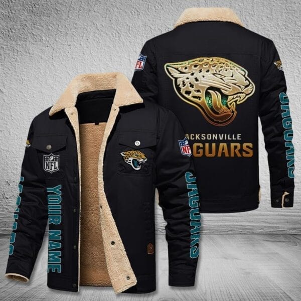 Jacksonville Jaguars New Personalized Winter Fleece Bomber Jacket AMCWFBJ000027