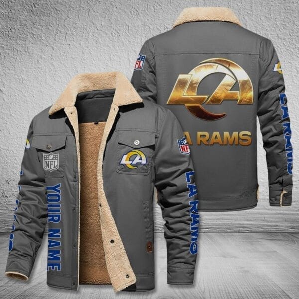 Los Angeles Rams New Personalized Winter Fleece Bomber Jacket AMCWFBJ000029 - Image 3