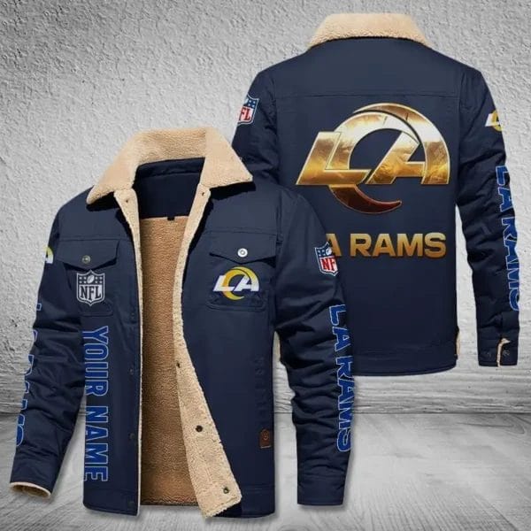 Los Angeles Rams New Personalized Winter Fleece Bomber Jacket AMCWFBJ000029 - Image 4
