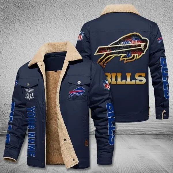 Buffalo Bills New Personalized Winter Fleece Bomber Jacket AMCWFBJ000048 - Image 4