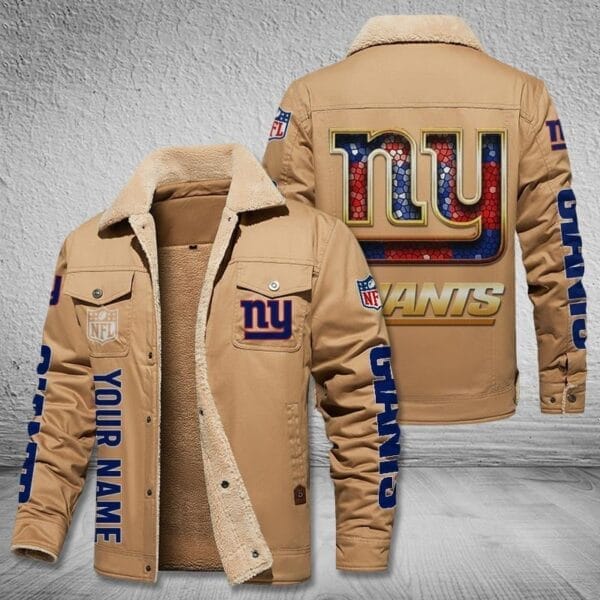 New York Giants New Personalized Winter Fleece Bomber Jacket AMCWFBJ000021 - Image 2