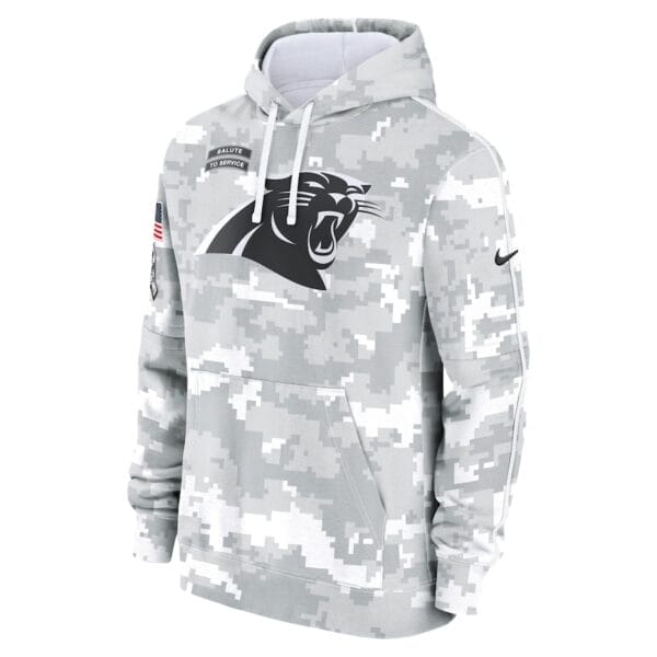 Carolina Panthers Arctic Camo 2024 Salute To Service Club Pullover Hoodie AMCPHD000051 - Image 2