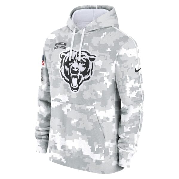 Chicago Bears Arctic Camo 2024 Salute To Service Club Pullover Hoodie AMCPHD000026 - Image 2