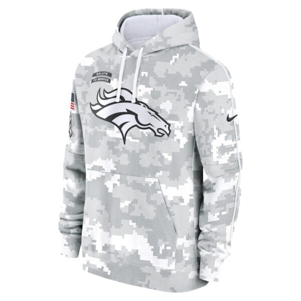 Denver Broncos Arctic Camo 2024 Salute To Service Club Pullover Hoodie AMCPHD000036 - Image 2