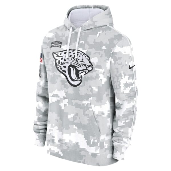 Jacksonville Jaguars Arctic Camo 2024 Salute To Service Club Pullover Hoodie AMCPHD000057 - Image 2