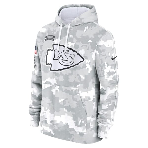 Kansas City Chiefs Arctic Camo 2024 Salute To Service Club Pullover Hoodie AMCPHD000035 - Image 2