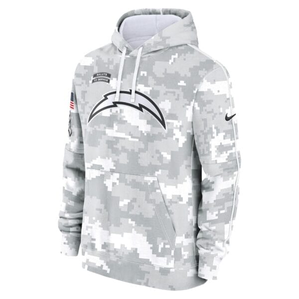 Los Angeles Chargers Arctic Camo 2024 Salute To Service Club Pullover Hoodie AMCPHD000054 - Image 2