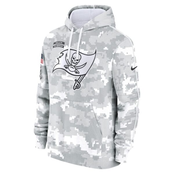 Tampa Bay Buccaneers Arctic Camo 2024 Salute To Service Club Pullover Hoodie AMCPHD000052 - Image 2