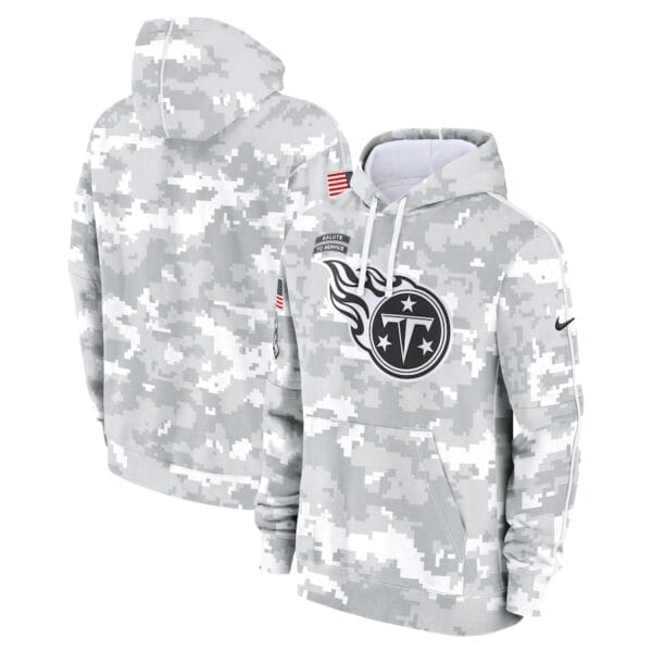 Tennessee Titans Arctic Camo 2024 Salute To Service Club Pullover Hoodie AMCPHD000055